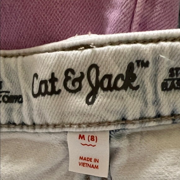 Cat & Jack Kids Denim Shorts Set of 5 - Black, Blue, Pink, Cream - Picture 3 of 7